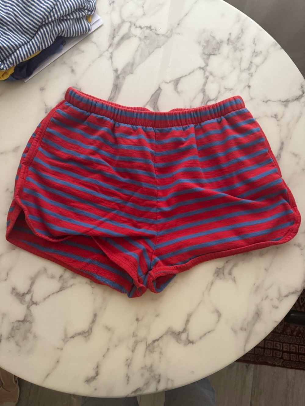 Clare V Red and Blue Striped Women’s Shorts
